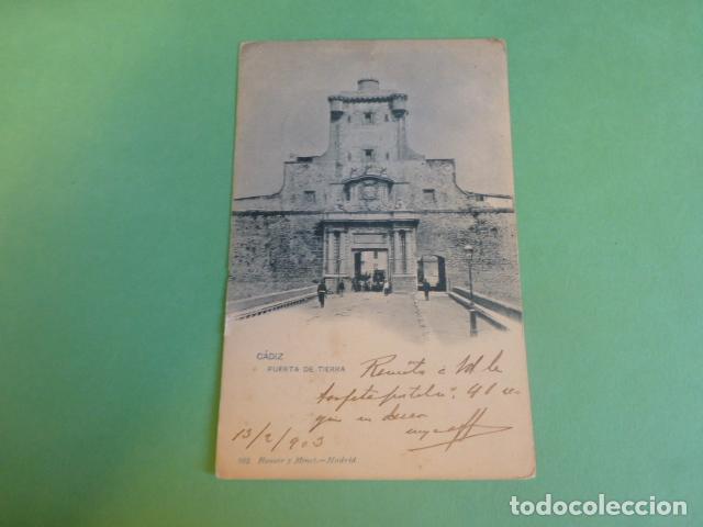 Postkarten: CADIZ PUERTA DE TIERRA HAUSER Y MENET SIN DIVIDIR N&ordm; 862