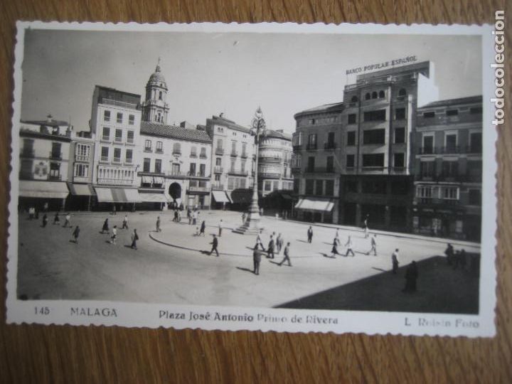Postales: Malaga N&ordm; 145. plaza Jos&eacute; Antonio Primo de Rivera. L. Roisin. Postal sin circular