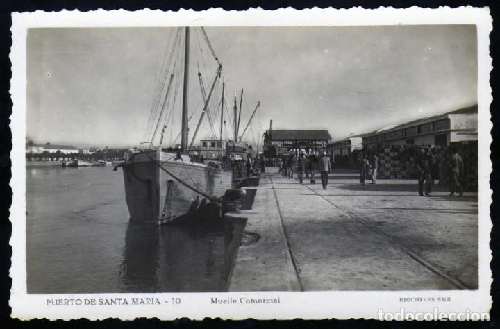 Cartoline: MUY RARA POSTAL DEL PUERTO DE SANTA MARIA CADIZ N&ordm;10 A&Ntilde;OS 50 S/C NUNCA VENDIDA EN TC NI PARA VENDER