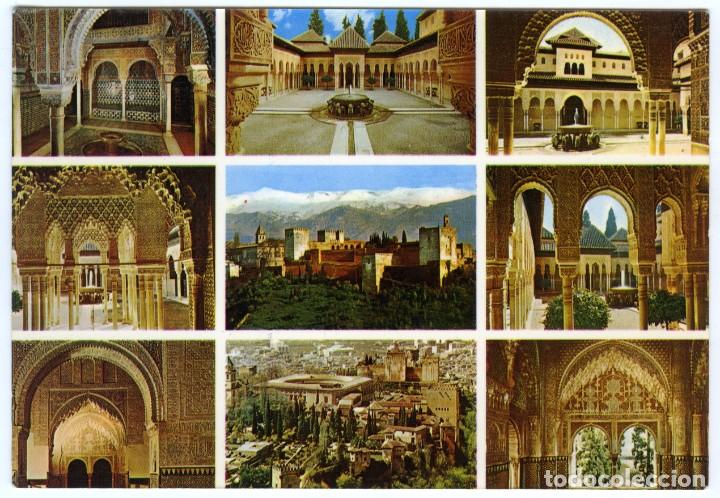 Postales: Serie 45-N&ordm; 806-GRANADA. Vistas de la Alhamabra. Sin circular. EDICIONES KOLOR-ZERKOWITZ