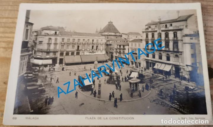 Postales: MALAGA, PLAZA DE LA CONSTITUCION .L. ROISIN FOTO, NUM.69