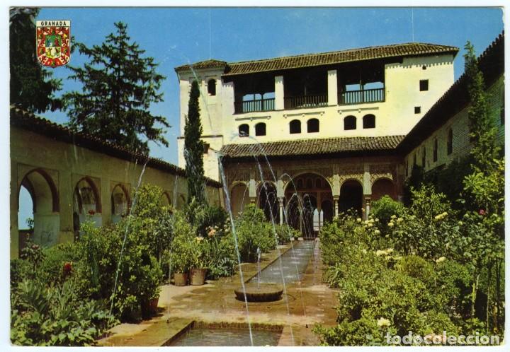 Postales: N&ordm; 73-GRANADA. Generalife. Patio de la Acequia. Sin circular. ED. EXCLUSIVAS FRANCISCO GALLEGOS