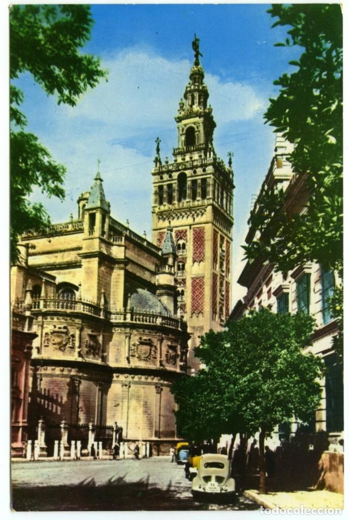 Postales: N&ordm; 23-SEVILLA. La Giralda. Escrita en 1962. ED. HELIOTIPIA ART&Iacute;STICA ESPA&Ntilde;OLA