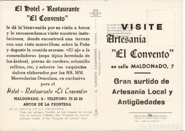 Postales: Arcos de la Frontera - Hotel Restaurante El Convento - Artesan&iacute;a El Convento - En Postal n&ordm; 15