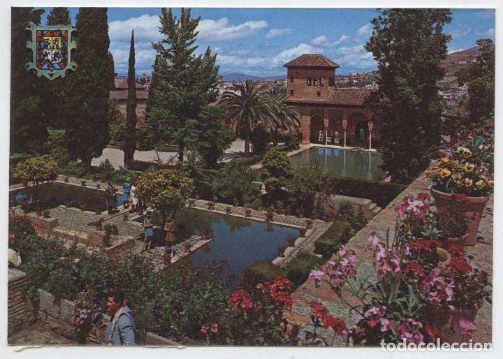 Postales: SERIE 45-N&ordm; 525-GRANADA. Alhambra. Torre de las Damas y... Sin circular. ED. A. ZERKOWITZ