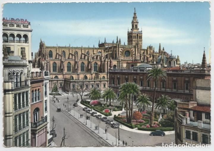Postales: N&ordm; 9-SEVILLA. Catedral y Casa de la Lonja.