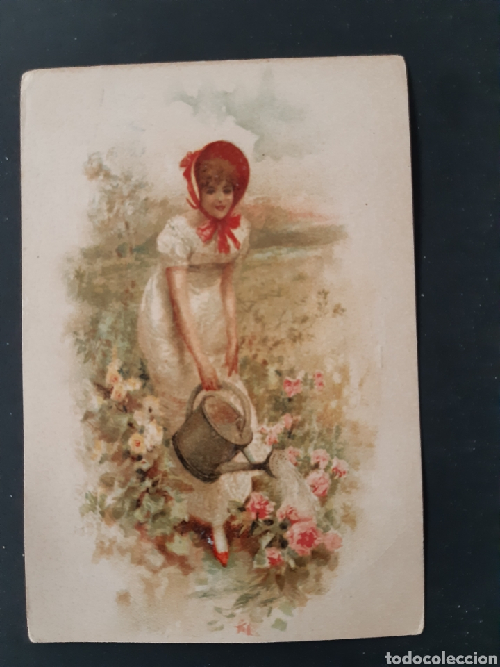 Postales: Tarjeta publicitaria imagen modernista tama&ntilde;o postal libreria Paulino Ventura Traveset de Granada