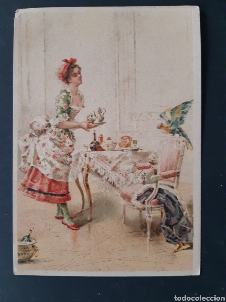 Postales: Tarjeta publicitaria imagen modernista tama&ntilde;o postal libreria Paulino Ventura Traveset de Granada