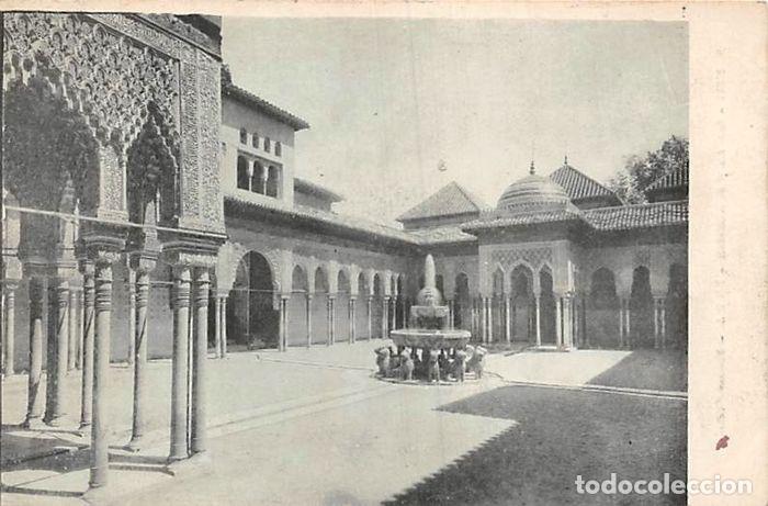 Postales: Alhambra. 53 Patio de los Leones. Postal italiana. Nueva. Blanco/Negro
