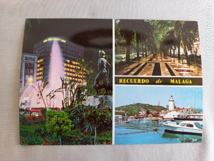 Postales: RECUERDO DE MALAGA PASEO FAROLA FUENTE MARINA COSTA DEL SOL 1969 49 ED. INTER POSTAL SIN CIRCULAR