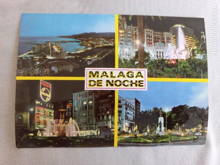 Postales: MALAGA DE NOCHE COSTA DEL SOL 1969 48 ED. INTER POSTAL SIN CIRCULAR