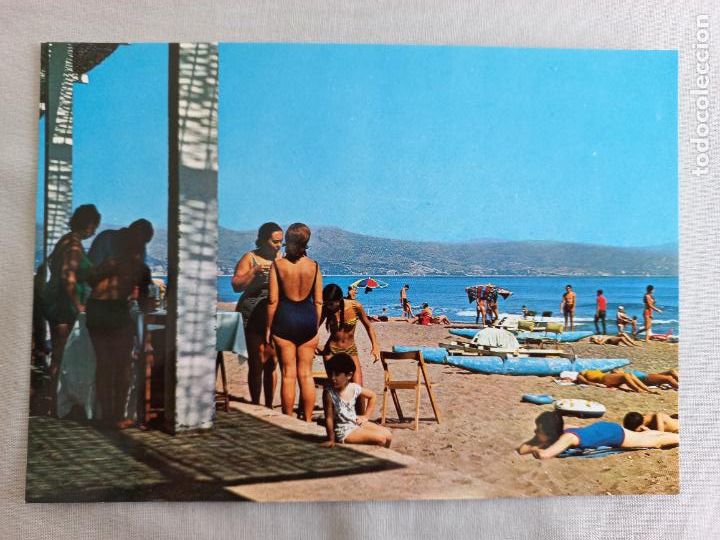 Postales: PLAYA DE LA MISERICORDIA. MALAGA COSTA DEL SOL 1969 36 ED. INTER POSTAL SIN CIRCULAR