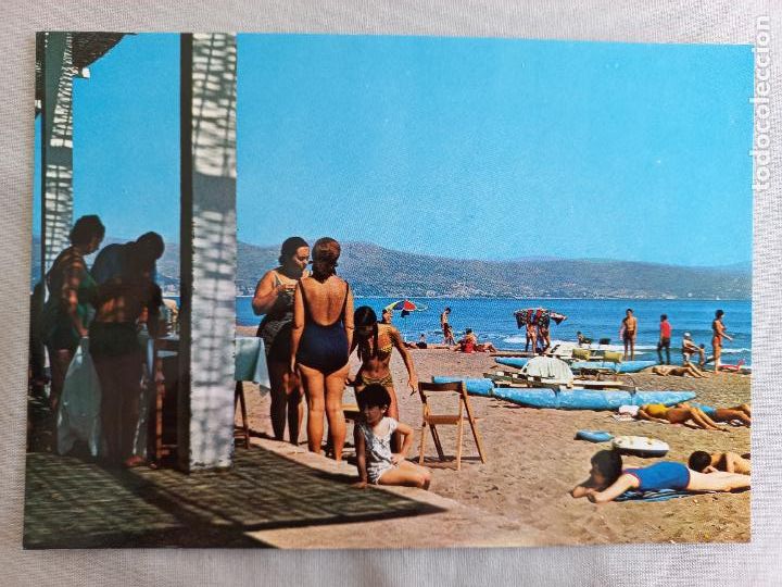 Postales: PLAYA DE LA MISERICORDIA. MALAGA COSTA DEL SOL 1969 36 ED. INTER POSTAL SIN CIRCULAR