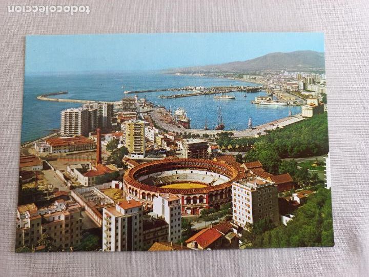 Postales: PLAZA DE TOROS VISTA GENERAL PUERTO. MALAGA COSTA DEL SOL 13. SAETA. POSTAL SIN CIRCULAR