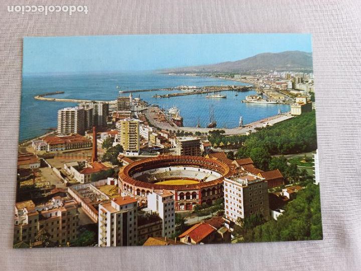 Postales: PLAZA DE TOROS VISTA GENERAL PUERTO. MALAGA COSTA DEL SOL 13. SAETA. POSTAL SIN CIRCULAR