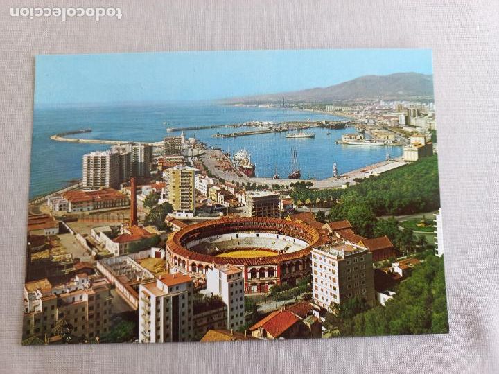 Postales: PLAZA DE TOROS VISTA GENERAL PUERTO. MALAGA COSTA DEL SOL 13. SAETA. POSTAL SIN CIRCULAR