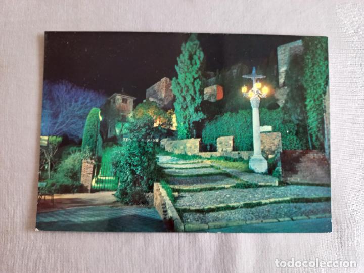 Postales: LA ALCAZABA VISTA NOCTURNA PARCIAL. 1969 MALAGA COSTA DEL SOL N&ordm; 5 ED. INTER. POSTAL SIN CIRCULAR