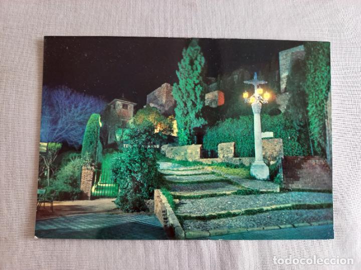 Postales: LA ALCAZABA VISTA NOCTURNA PARCIAL. 1969 MALAGA COSTA DEL SOL N&ordm; 5 ED. INTER. POSTAL SIN CIRCULAR