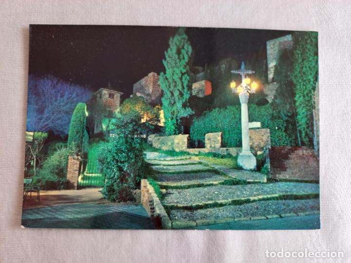 Postales: LA ALCAZABA VISTA NOCTURNA PARCIAL. 1969 MALAGA COSTA DEL SOL N&ordm; 5 ED. INTER. POSTAL SIN CIRCULAR