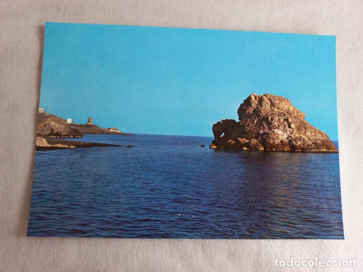 Postales: N&ordm; 34 PE&Ntilde;ON DEL CUERVO. PLAYA. 1969. MALAGA COSTA DEL SOL. INTER EDICIONES. POSTAL SIN CIRCULAR