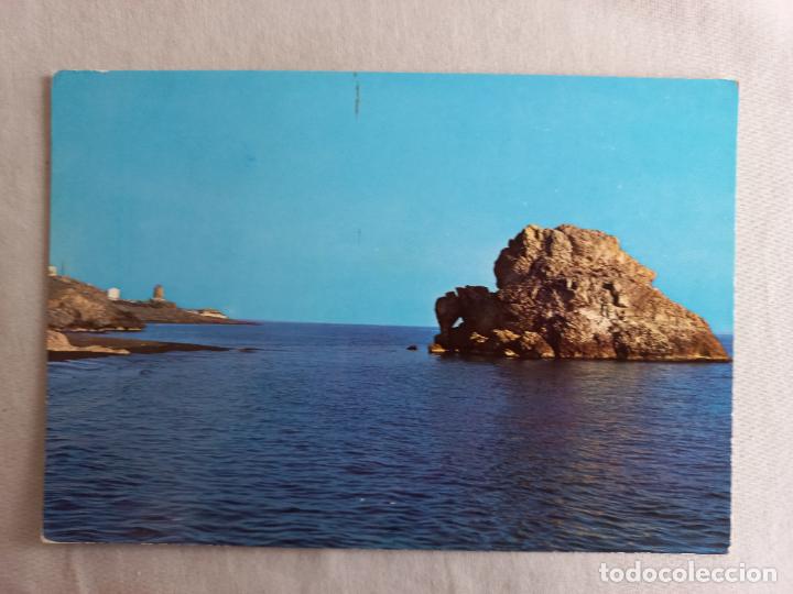Postales: N&ordm; 34 PE&Ntilde;ON DEL CUERVO. PLAYA. 1969. MALAGA COSTA DEL SOL. INTER EDICIONES. POSTAL SIN CIRCULAR