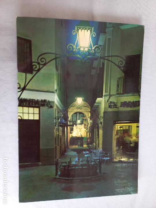 Postales: N&ordm; 8. PASAJE CHINITAS VISTA NOCTURNA. MALAGA COSTA DEL SOL EDITORIAL INTER POSTAL SIN CIRCULAR