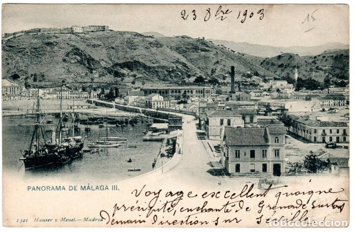 Postais: PRECIOSA POSTAL - MALAGA - PANORAMA DE MALAGA III - 1421 HAUSER Y MENET