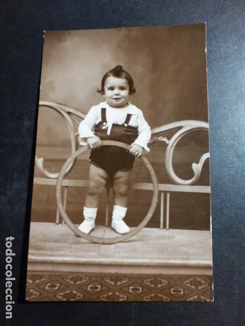 Postcards: CORDOBA RETRATO DE NI&Ntilde;O CON ARO POSTAL FOTOGRAFICA LA ESPA&Ntilde;OLA J. PARRA FOTOGRAFO A&Ntilde;OS 20