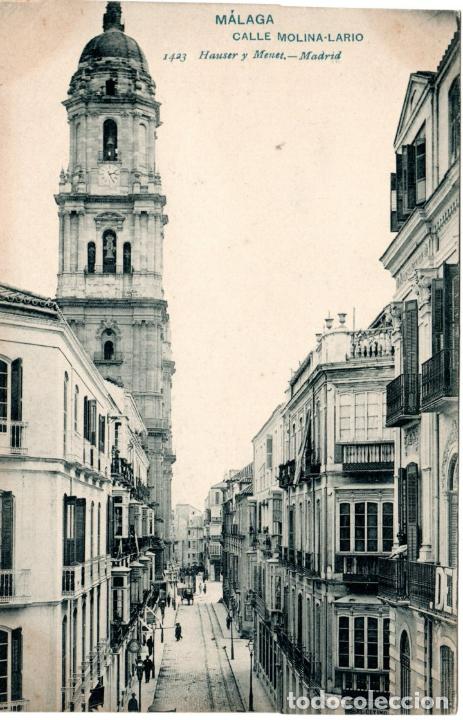 Postales: BONITA POSTAL - MALAGA - CALLE MOLINA-LARIOS - 1423 HAUSER Y MENET
