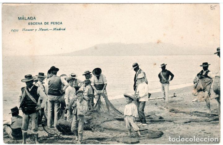 Postales: PRECIOSA POSTAL - MALAGA - ESCENA DE PESCA - 1439 HAUSER Y MENET