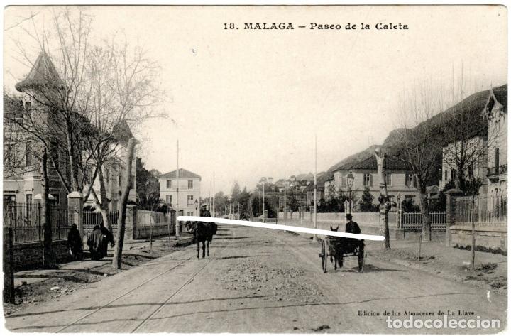Postkarten: PRECIOSA POSTAL - MALAGA - PASEO DE LA CALETA - EDICION DE LOS ALMACENES DE LA LLAVE