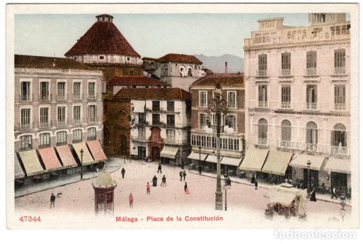 Postales: PRECIOSA POSTAL - MALAGA - PLAZA DE LA CONTISTUCION 47344