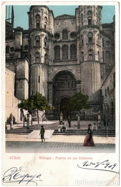 Postales: PRECIOSA POSTAL - MALAGA - PUERTA DE LAS CADENAS 47346