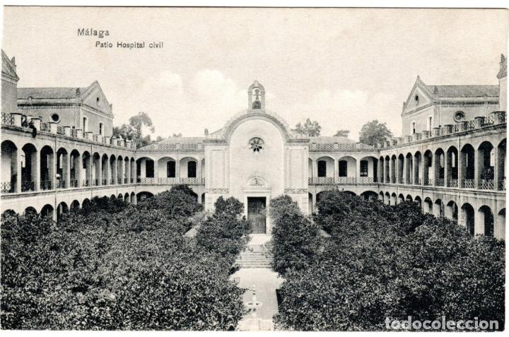 Postkarten: BONITA POSTAL - MALAGA - PATIO HOSPITAL CIVIL - DOMINGO DEL RIO