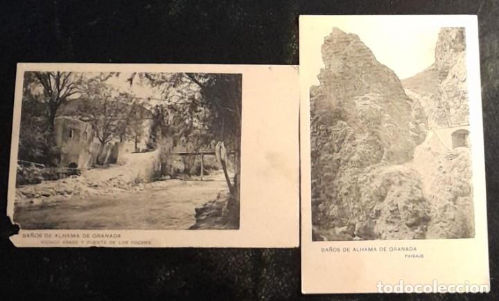 Postales: LOTE DE 2 POSTALES DE BA&Ntilde;OS DE ALHAMA DE GRANADA