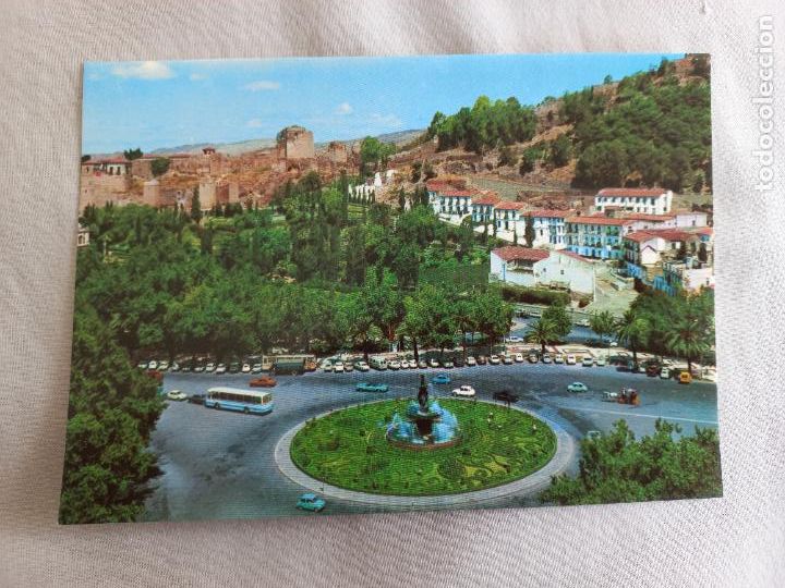 Postales: MALAGA. N&ordm; 116. FUENTE DEL PARQUE Y JARDINES DE PUERTA OSCURA VISTA CROM A&Ntilde;OS 60 POSTAL SIN CIRCULAR