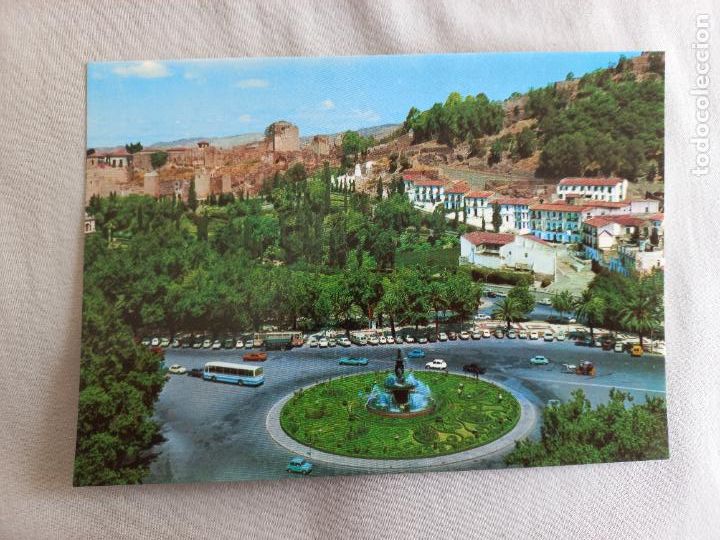 Postales: MALAGA. N&ordm; 116. FUENTE DEL PARQUE Y JARDINES DE PUERTA OSCURA VISTA CROM A&Ntilde;OS 60 POSTAL SIN CIRCULAR