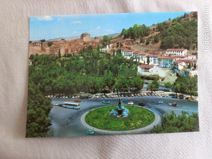 Postales: MALAGA. N&ordm; 116. FUENTE DEL PARQUE Y JARDINES DE PUERTA OSCURA VISTA CROM A&Ntilde;OS 60 POSTAL SIN CIRCULAR