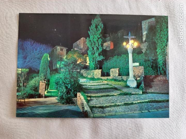 Postales: MALAGA LA ALCAZABA VISTA PARCIAL NOCTURNA N&ordm; 5. EDITORIAL INTER A&Ntilde;OS 60 POSTAL SIN CIRCULAR