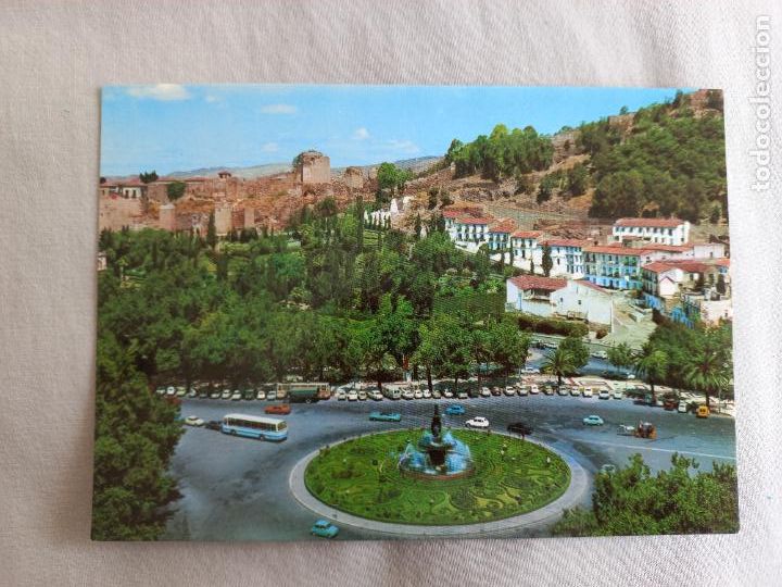 Postales: MALAGA N&ordm; 116 FUENTE PARQUE JARDINES PUERTA OSCURA EDITORIAL VISTA CROM A&Ntilde;OS 60 POSTAL SIN CIRCULAR