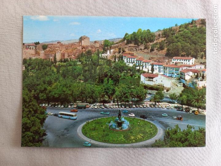 Postales: MALAGA N&ordm; 116 FUENTE PARQUE JARDINES PUERTA OSCURA EDITORIAL VISTA CROM A&Ntilde;OS 60 POSTAL SIN CIRCULAR