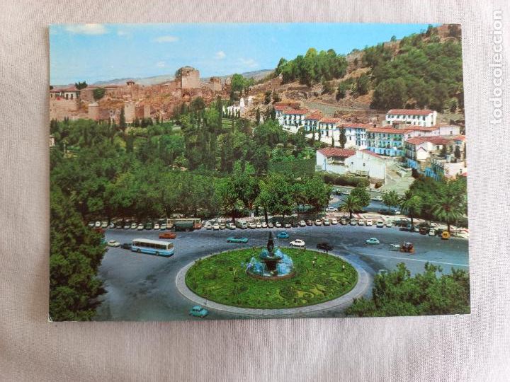 Postales: MALAGA N&ordm; 116 FUENTE PARQUE JARDINES PUERTA OSCURA EDITORIAL VISTA CROM A&Ntilde;OS 60 POSTAL SIN CIRCULAR