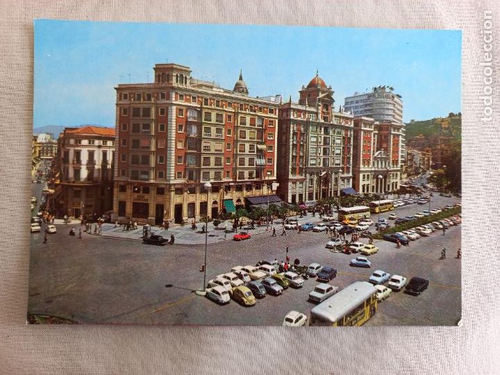 Postales: MALAGA N&ordm; 28 PLAZA DE QUEIPO DE LLANO EDITORIAL INTER A&Ntilde;OS 60 POSTAL SIN CIRCULAR