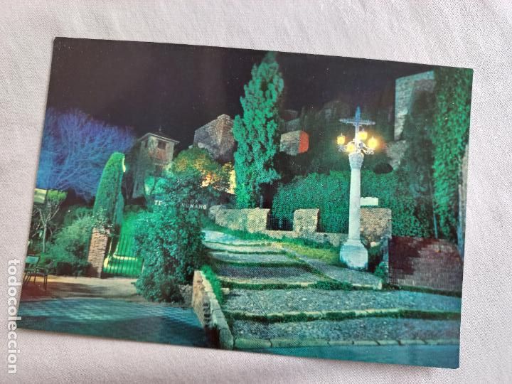 Postales: N&ordm; 5 MALAGA. LA ALCAZABA VISTA PARCIAL NOCTURNA. COSTA DEL SOL EDICIONES INTER SIN CIRCULAR