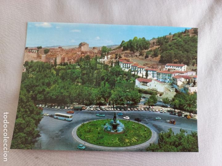 Postales: N&ordm; 116 MALAGA FUENTE DEL PARQUE Y JARDINES DE PUERTA OSCURA EDICIONES VISTA CROM A&Ntilde;OS 60 POSTAL S/C