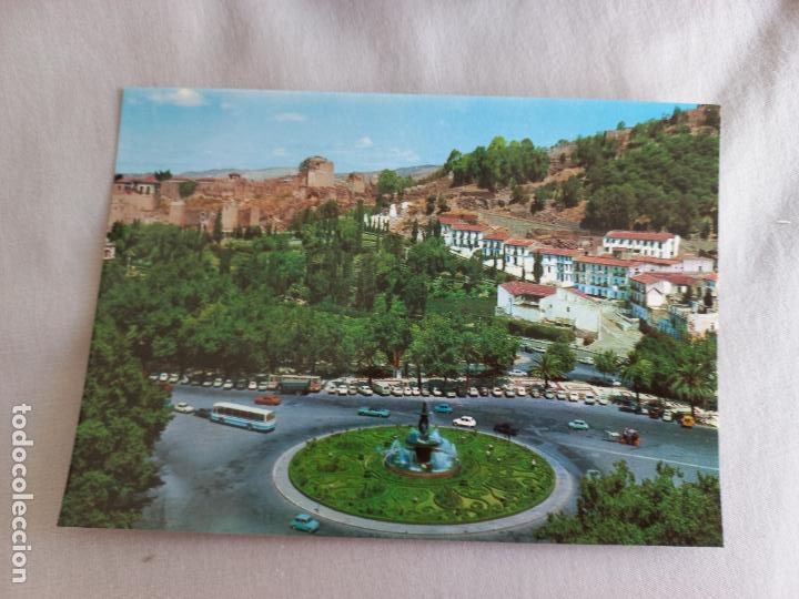 Postales: N&ordm; 116 MALAGA FUENTE DEL PARQUE Y JARDINES DE PUERTA OSCURA EDICIONES VISTA CROM A&Ntilde;OS 60 POSTAL S/C