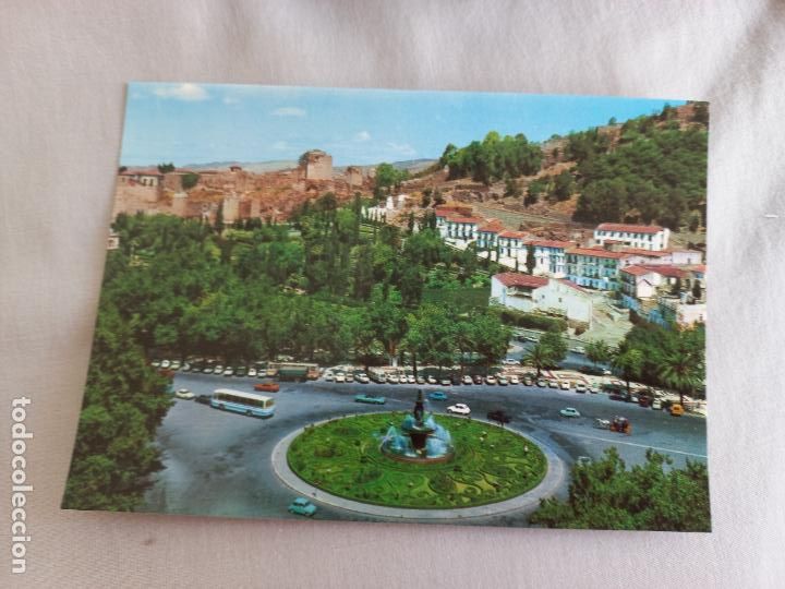 Postales: N&ordm; 116 MALAGA FUENTE DEL PARQUE Y JARDINES DE PUERTA OSCURA EDICIONES VISTA CROM A&Ntilde;OS 60 POSTAL S/C