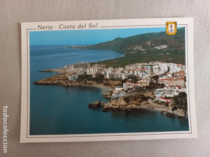 Postales: N&ordm; 16 NERJA.VISTA PARCIAL AEREA. MALAGA COSTA DEL SOL. POSTAL EDICIONES FISA. SIN CIRCULAR