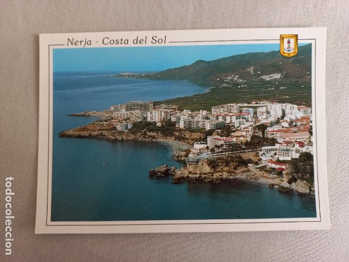 Postales: N&ordm; 16 NERJA.VISTA PARCIAL AEREA. MALAGA COSTA DEL SOL. POSTAL EDICIONES FISA. SIN CIRCULAR