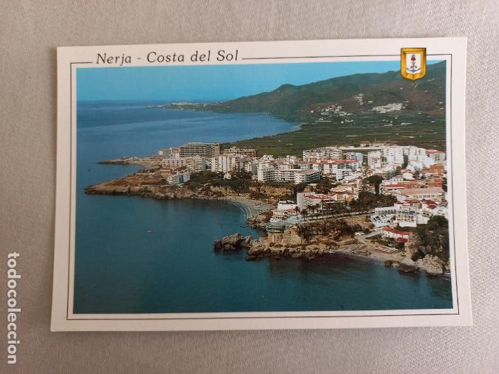 Postales: N&ordm; 16 NERJA.VISTA PARCIAL AEREA. MALAGA COSTA DEL SOL. POSTAL EDICIONES FISA. SIN CIRCULAR